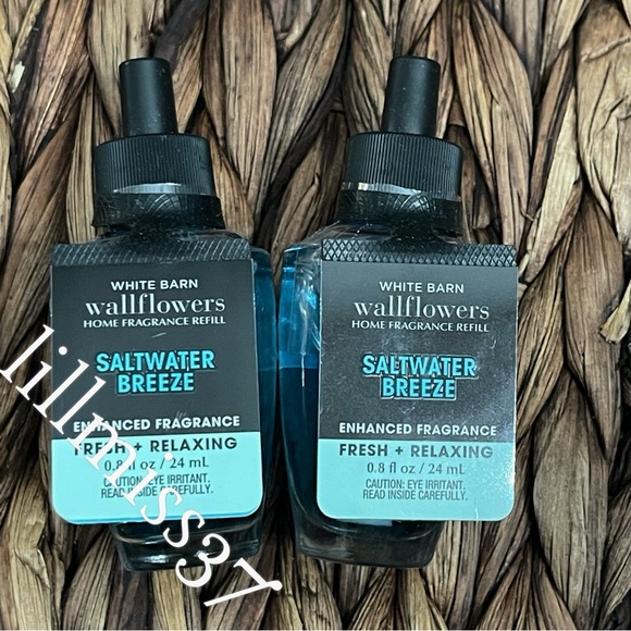 2X SALTWATER BREEZE Bath & Body Works Wallflower Refill Bulb Bundle - Picture 4 of 4